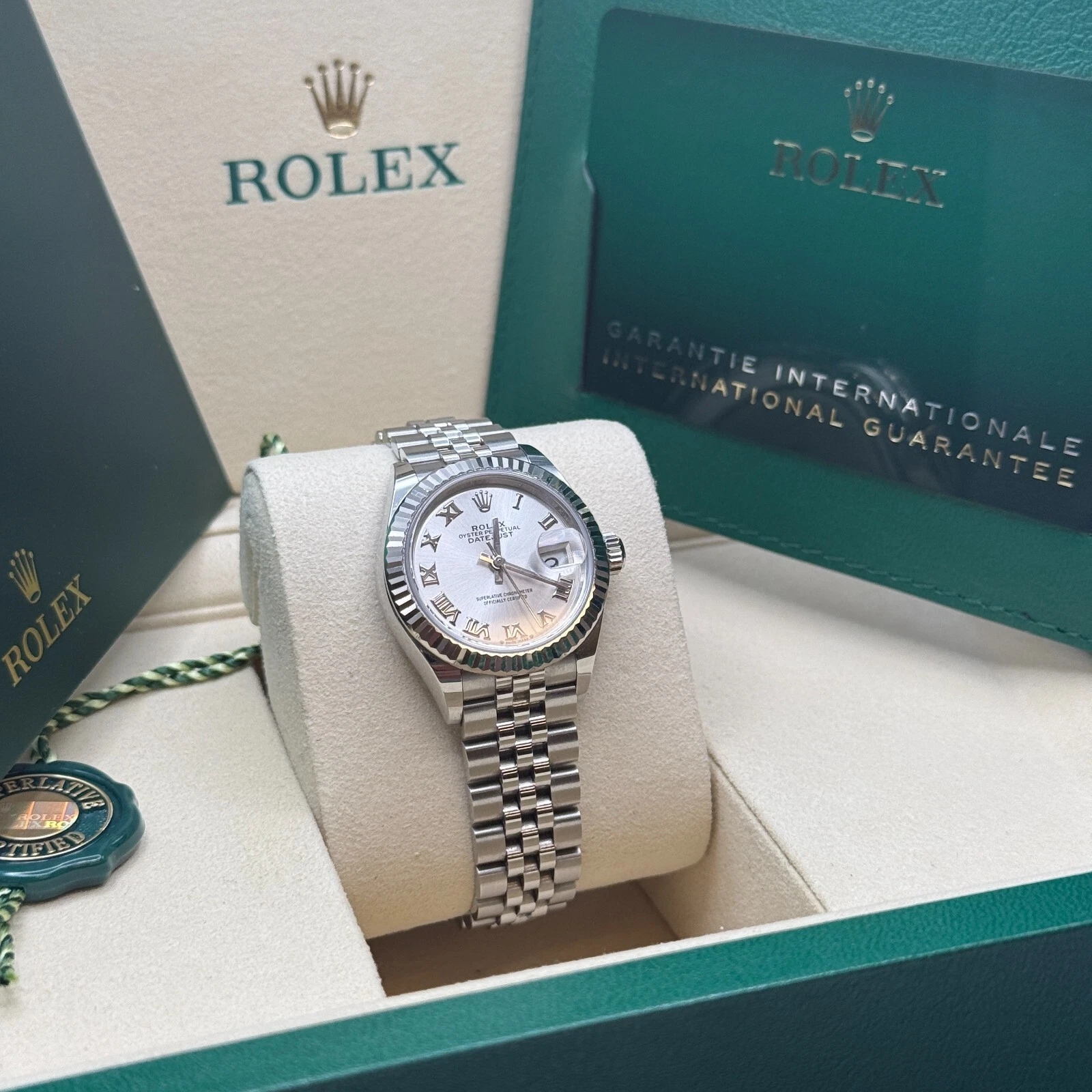 RLX Lady-Datejust 28mm 279174 Silver Roman Dial Oyster Bracelet - LITELUX