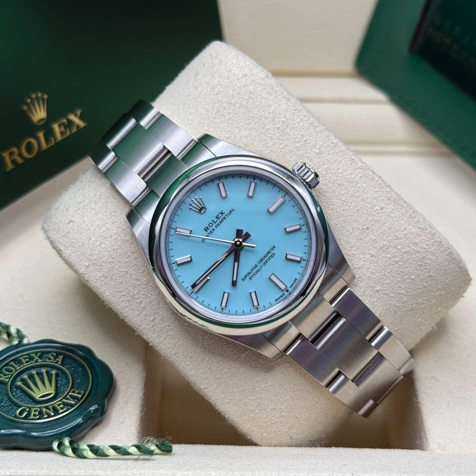 RLX Oyster Perpetual 31mm 277200-0007 Turquoise Dial Oyster Bracelet Watch - LITELUX