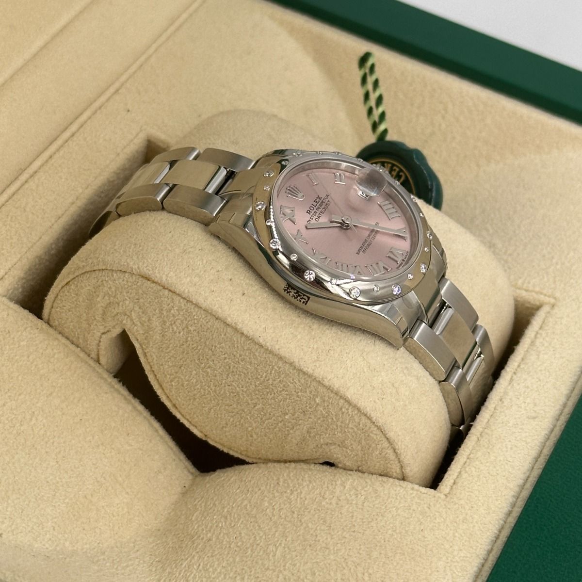 RLX Datejust m278344-0021/0022 Pink Dial 31mm Domed Diamond Oyster Watch - LITELUX