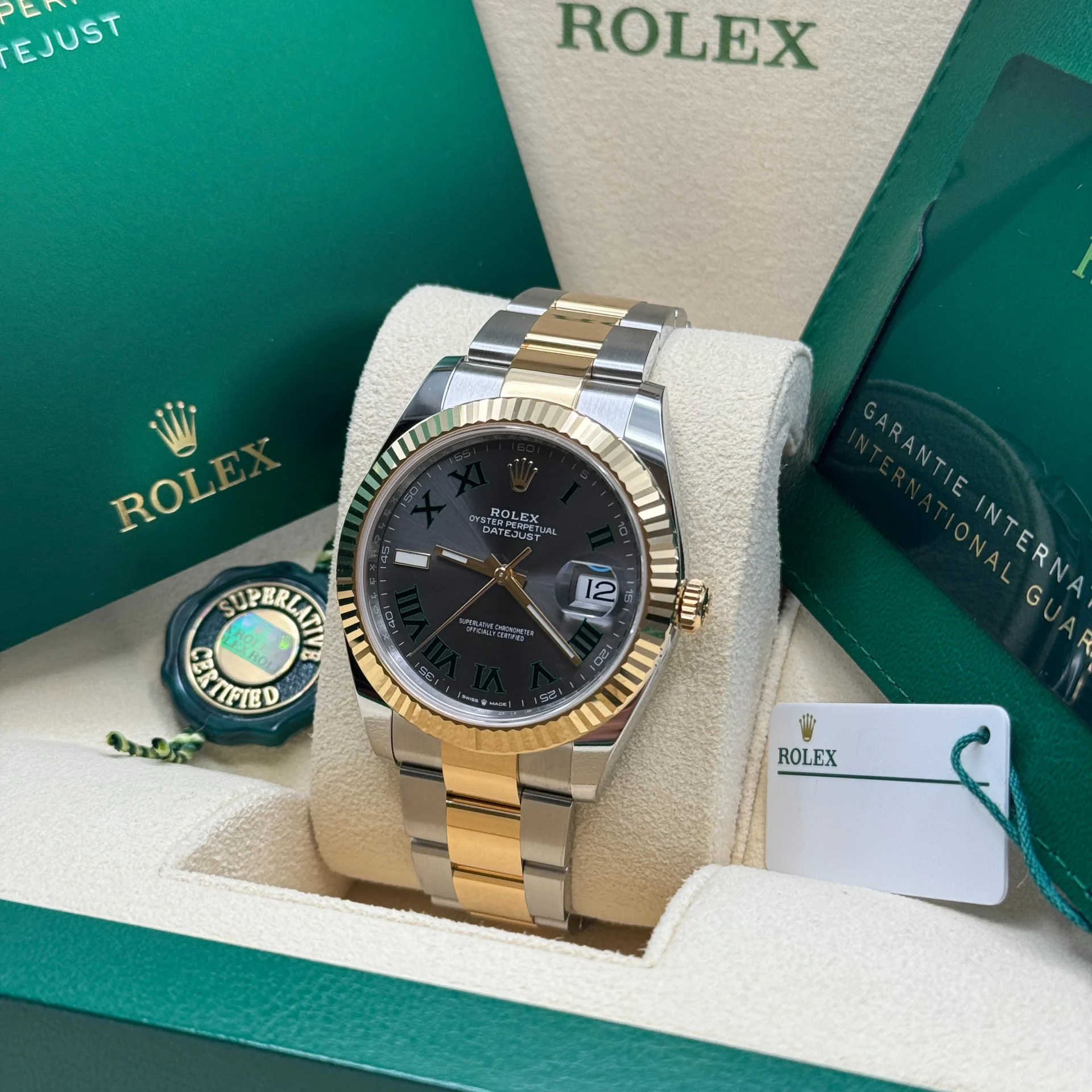 RLX Datejust 41mm 126333 Two-Tone Yellow Gold Fluted Bezel 