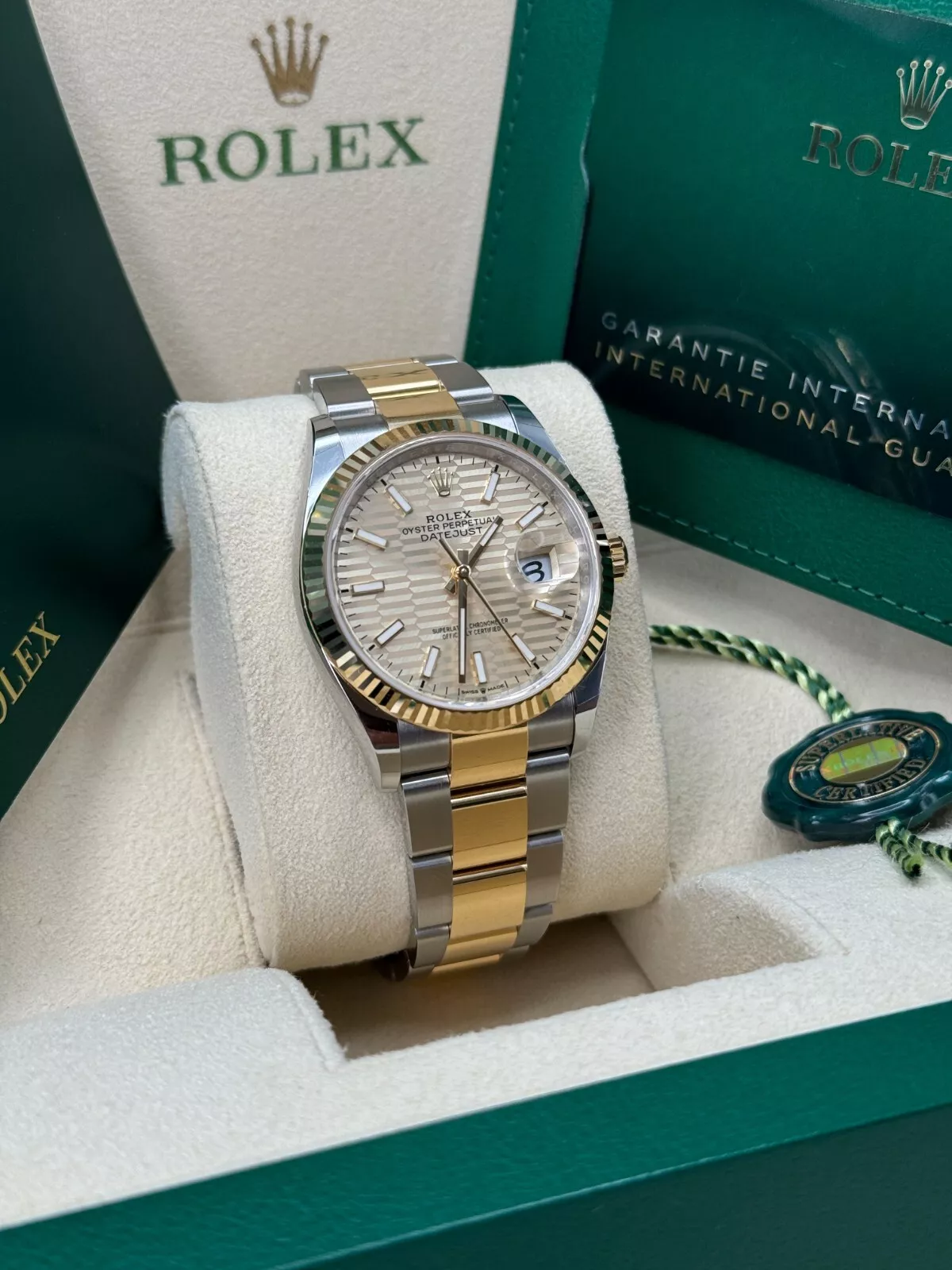 RLX Datejust 36mm 126233 Golden Fluted Motif 36mm Dial Oyster Bracelet - LITELUX