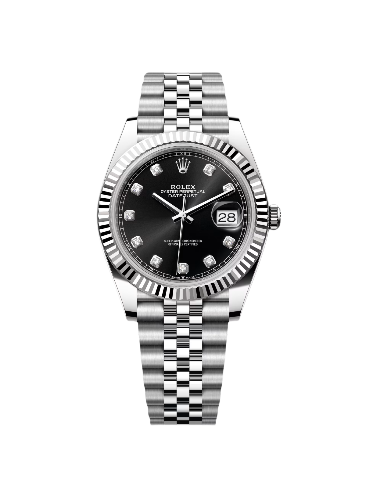 RLX Datejust 41mm 126334 Black Diamond Oyster Stainless Steel Mens Watch - LITELUX