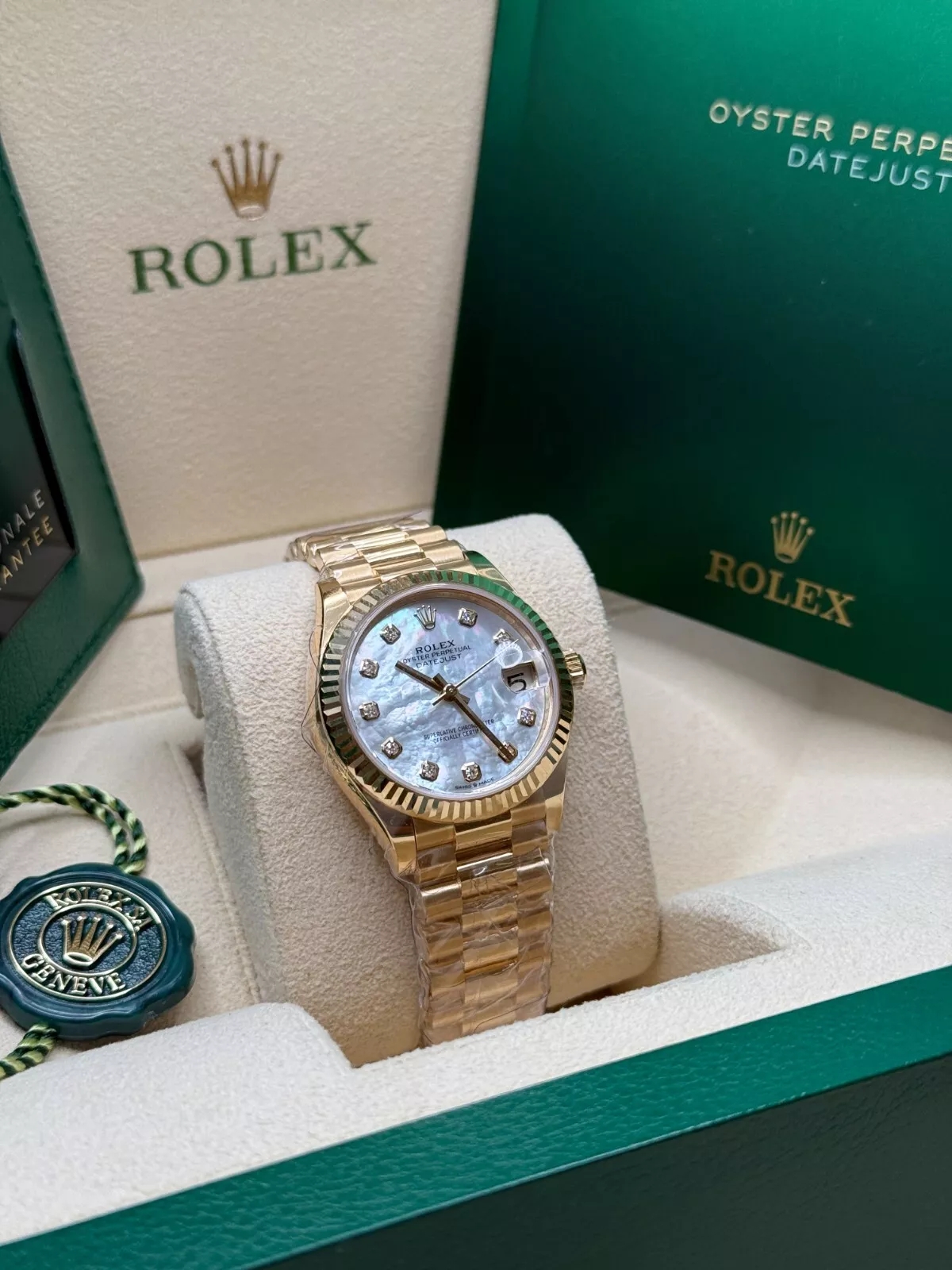 RLX Datejust m278278-0010 Mother-of-Pearl 31mm Dial President Bracelet Watch - LITELUX