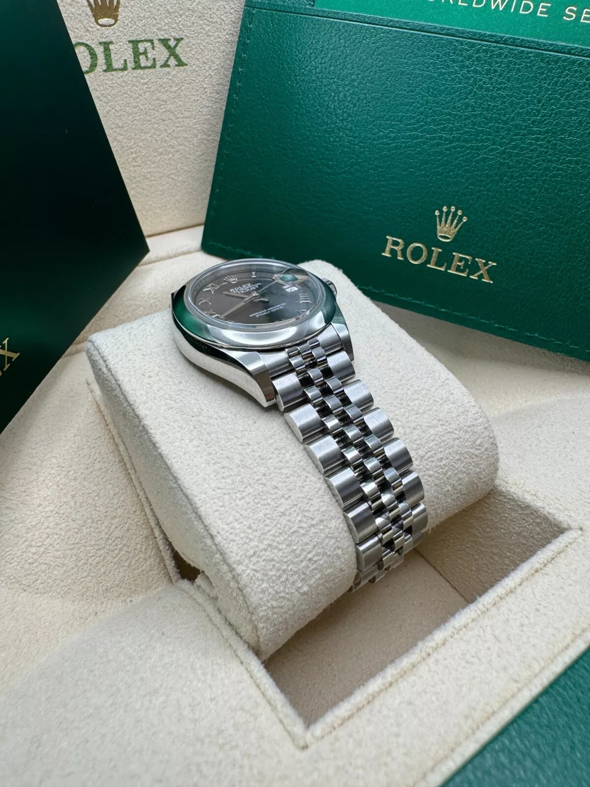 RLX Lady-Datejust 28mm m279160 Oyster Perpetual Dark Grey Dial Oyster Bracelet - LITELUX