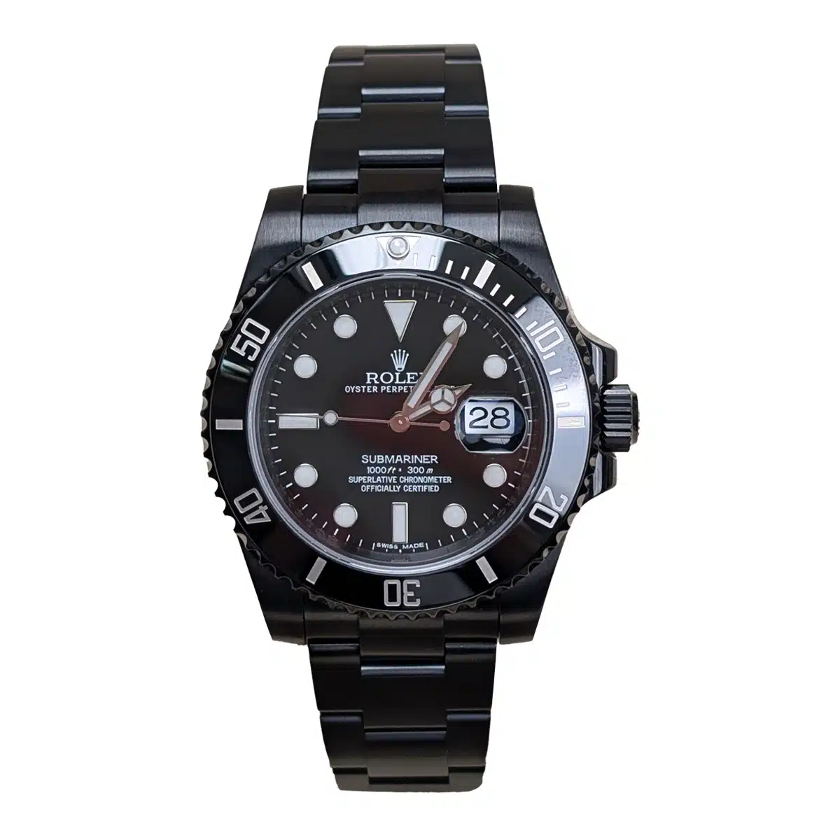 Rolex Submariner 40mm 116610LN Black Dial Black PVD Oyster Bracelet Watch - LITELUX