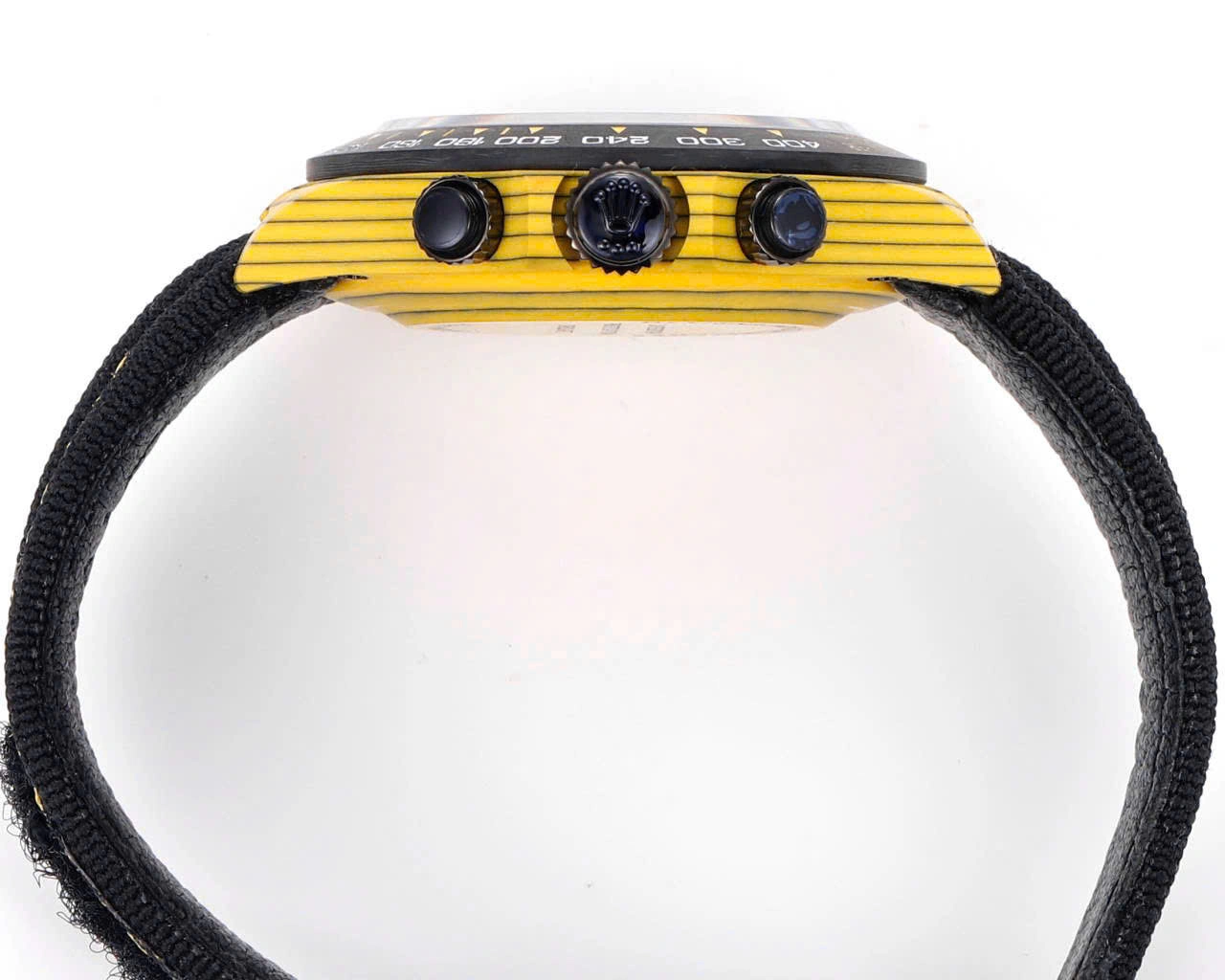 12A(Swiss movement)Rolex Cosmograph Daytona DIW Carbon Yellow “BUMBLEBEE” 40mm Replica 1:1 – Top Quality Version - LITELUX