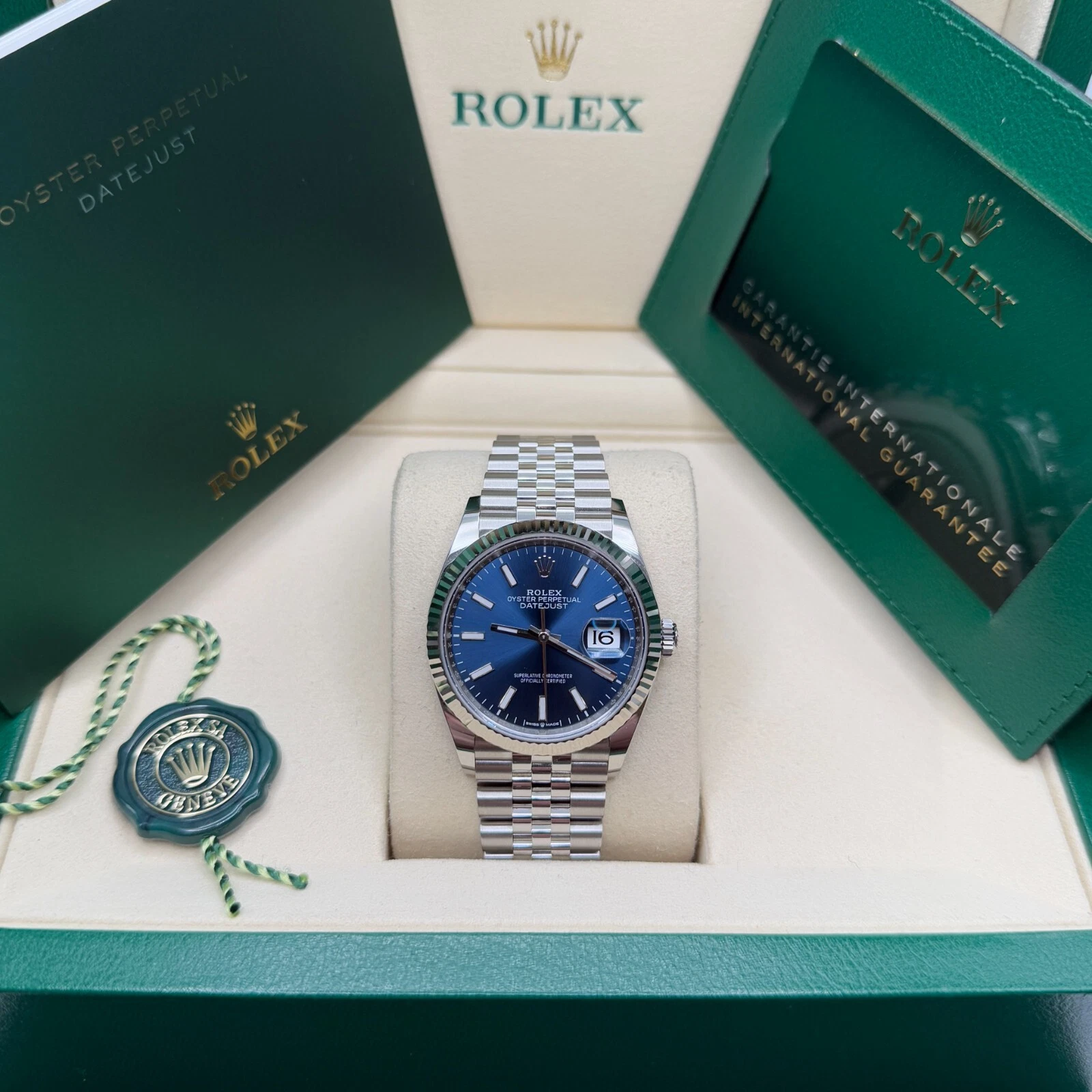 RLX Datejust 36mm 126234 Blue Index Dial 36mm Oyster Stainless Steel - LITELUX
