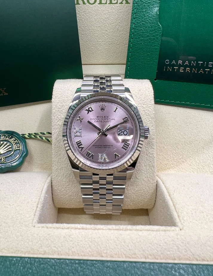 RLX Datejust 36mm 126234 Pink Roman Dial Oyster Stainless Steel - LITELUX