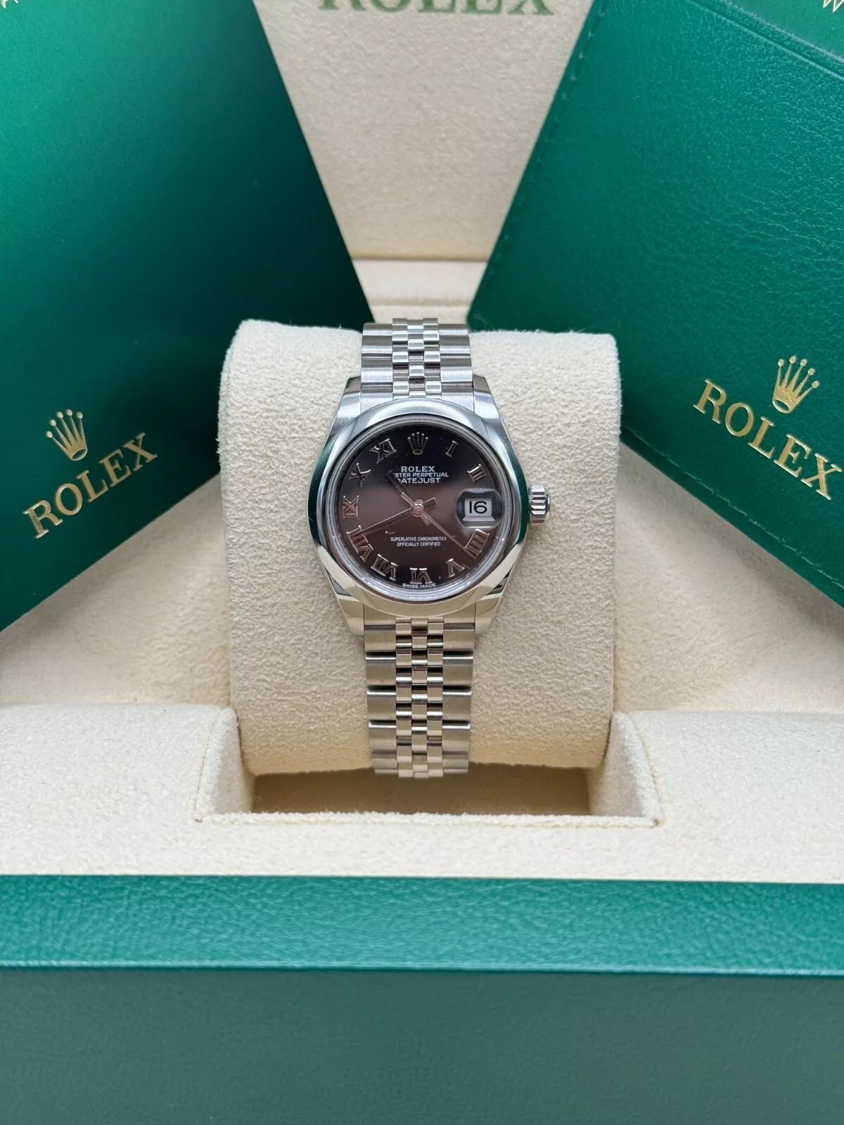 RLX Lady-Datejust 28mm m279160 Oyster Perpetual Dark Grey Dial Oyster Bracelet - LITELUX