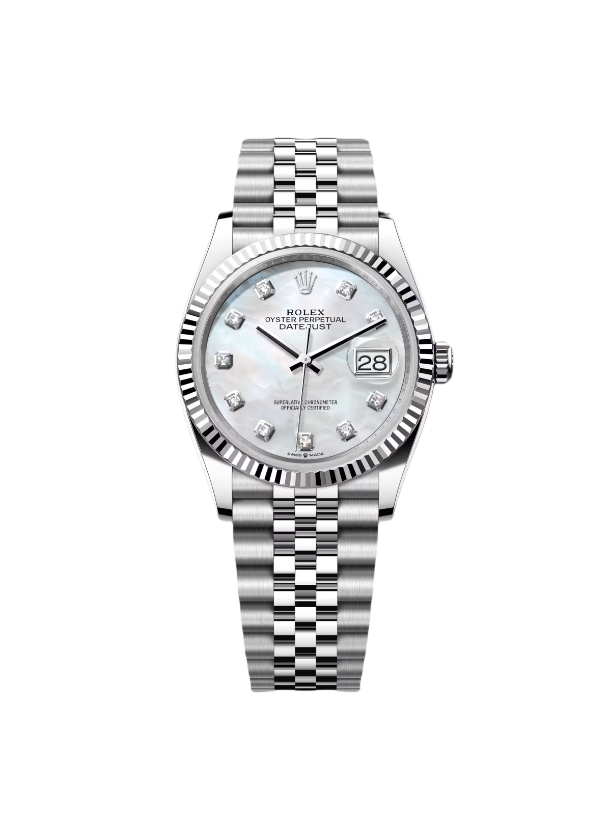 RLX Datejust 36mm 126234 Mother of Pearl Diamond Dial Oyster Stainless Steel - LITELUX