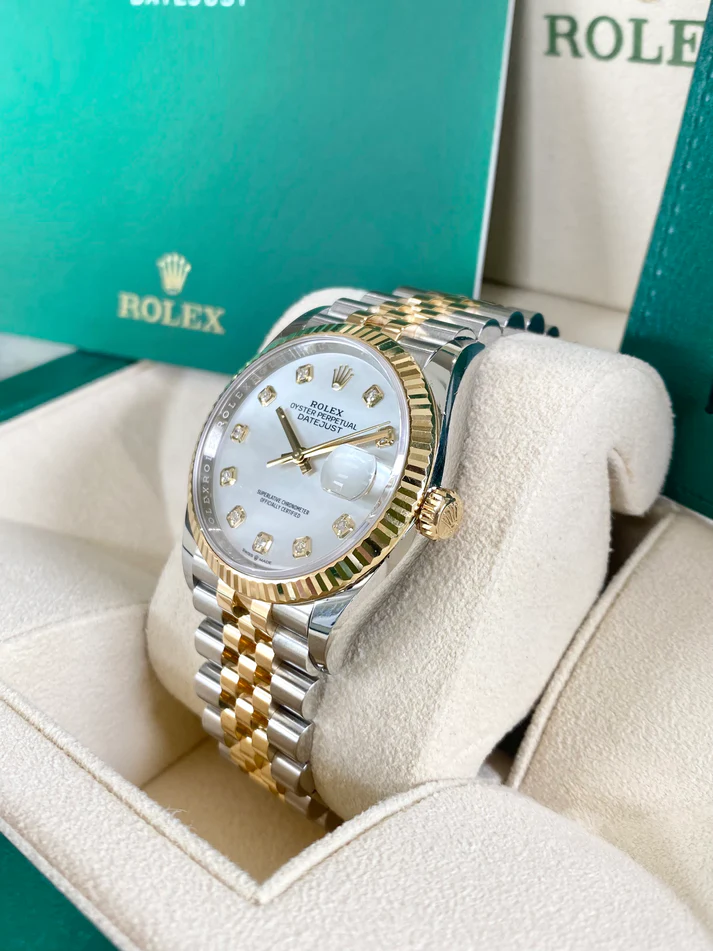 RLX Datejust 36mm 126233 MOP Diamond Dial Jubilee Two-Tone Bracelet Watch - LITELUX