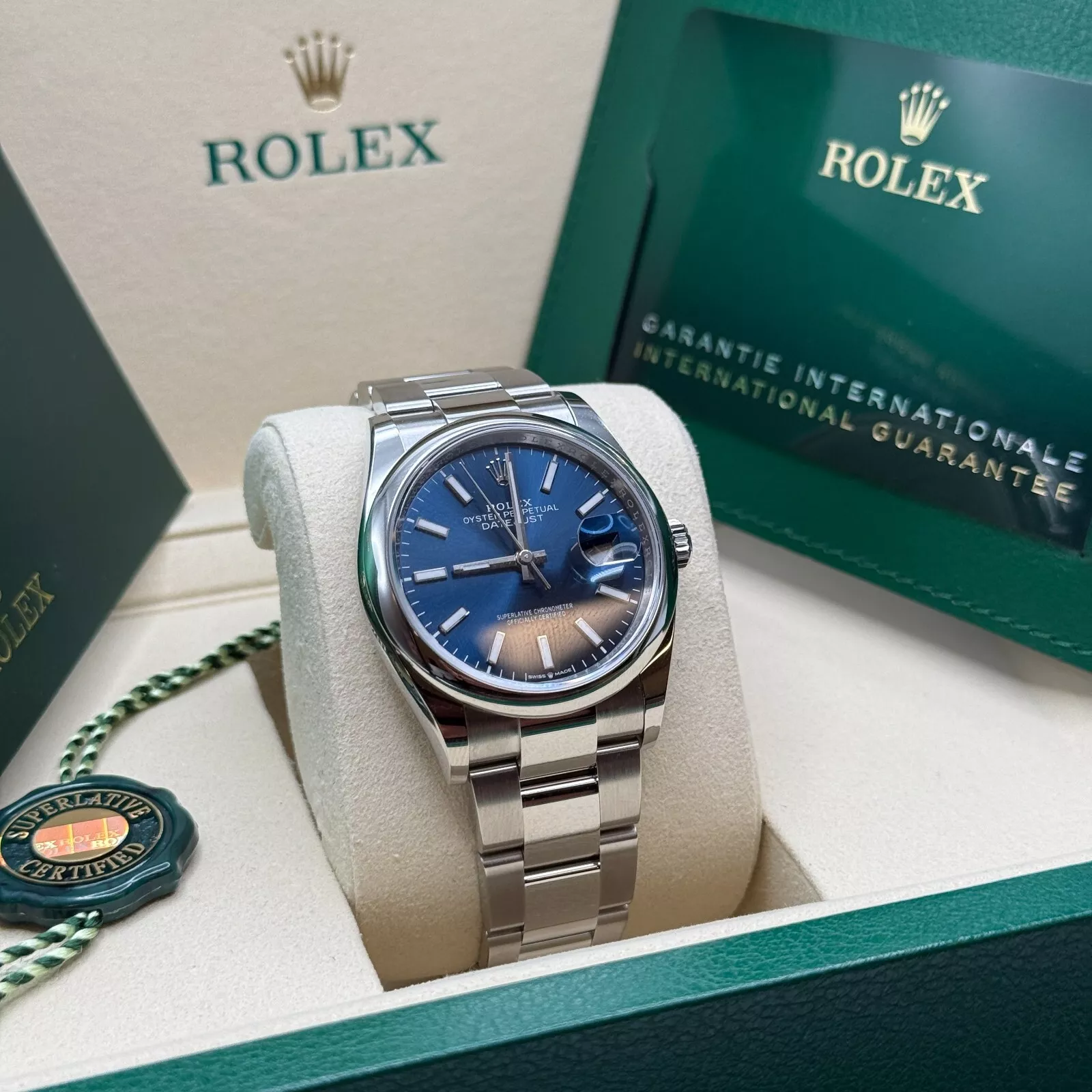 RLX Datejust 36mm 126200 Stainless Steel Blue Dial Oyster Watch - LITELUX