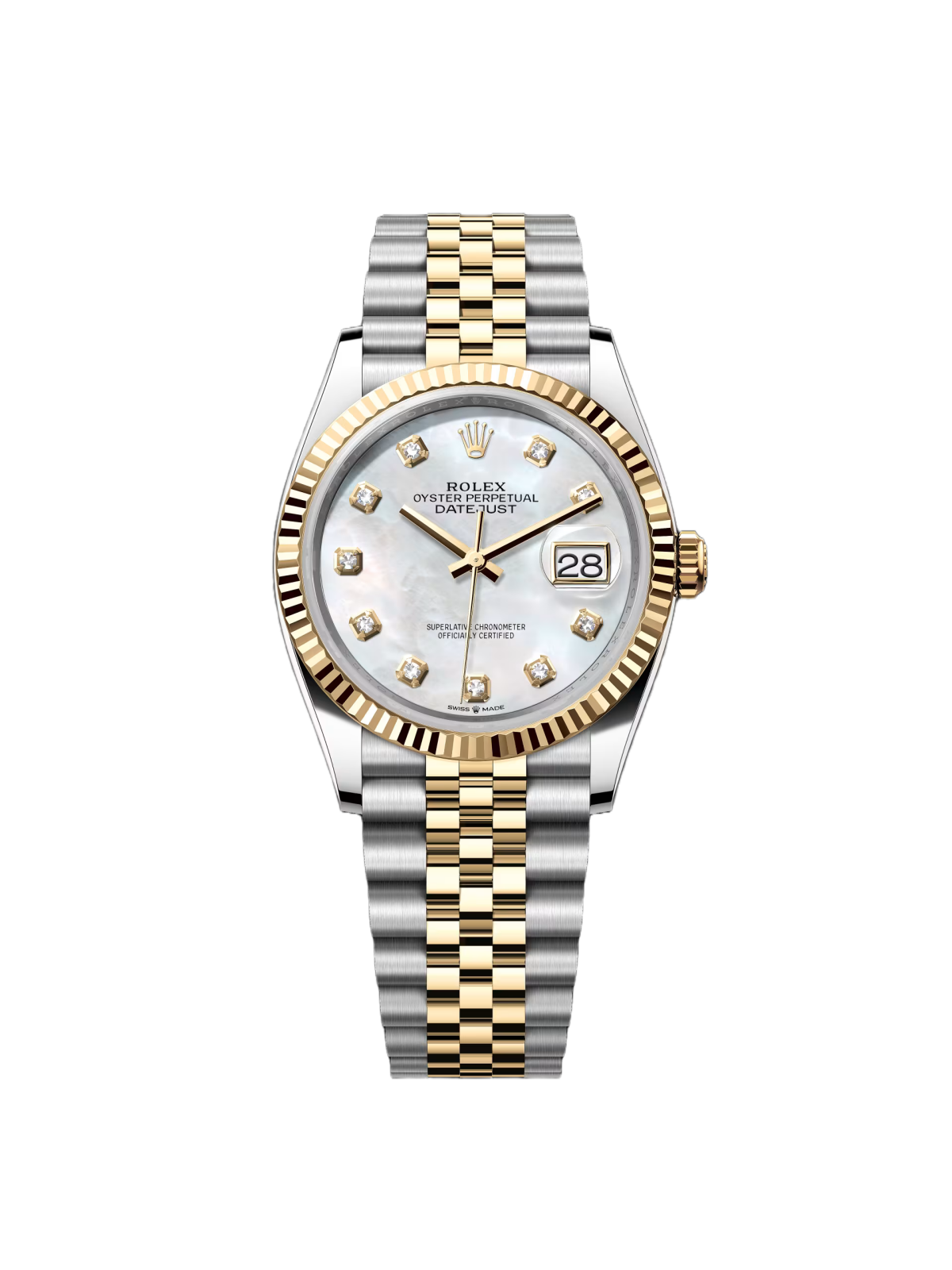 RLX Datejust 36mm 126233 MOP Diamond Dial Jubilee Two-Tone Bracelet Watch - LITELUX
