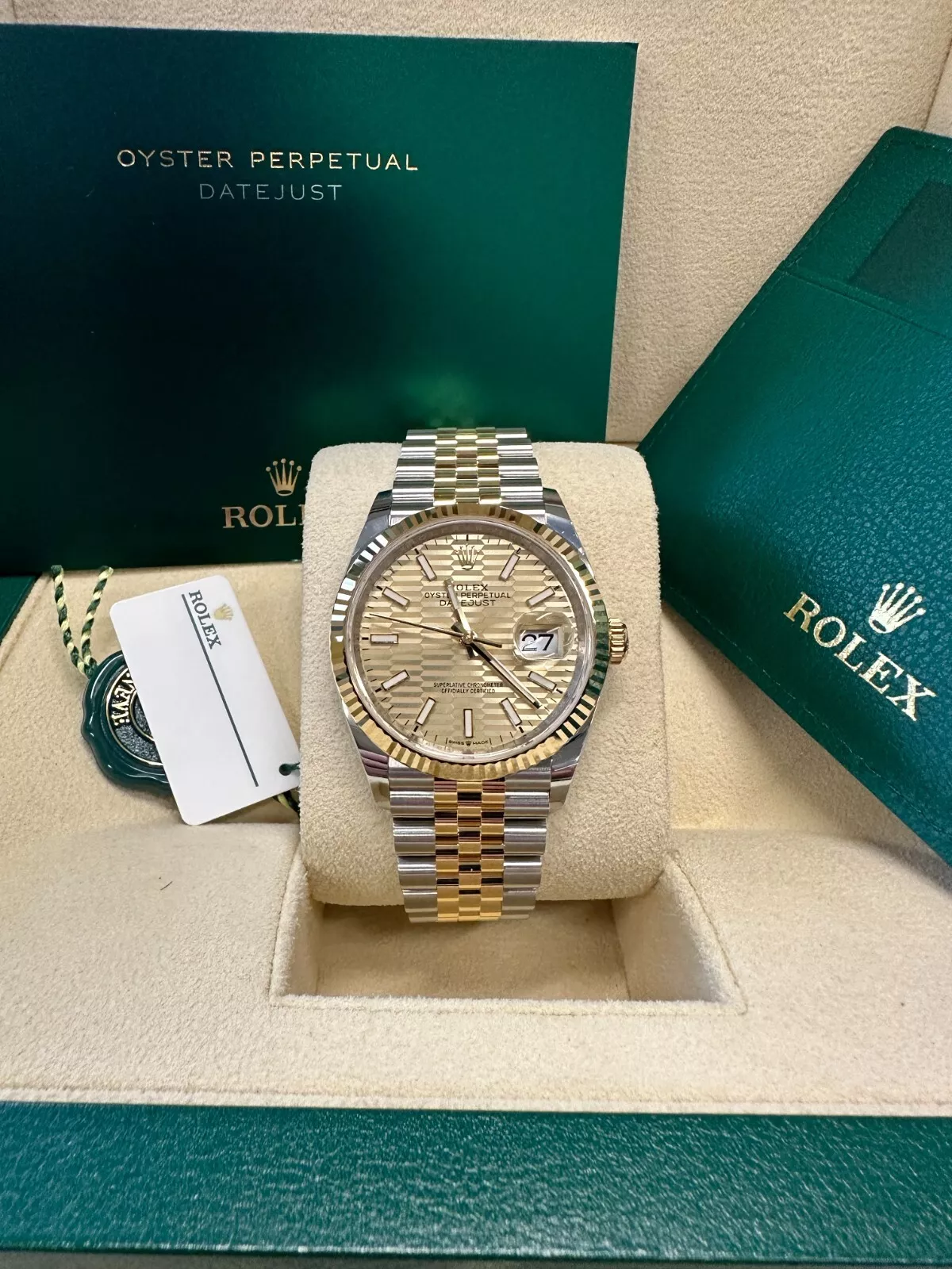 RLX Datejust 36mm 126233 Golden Fluted Motif 36mm Dial Oyster Bracelet - LITELUX