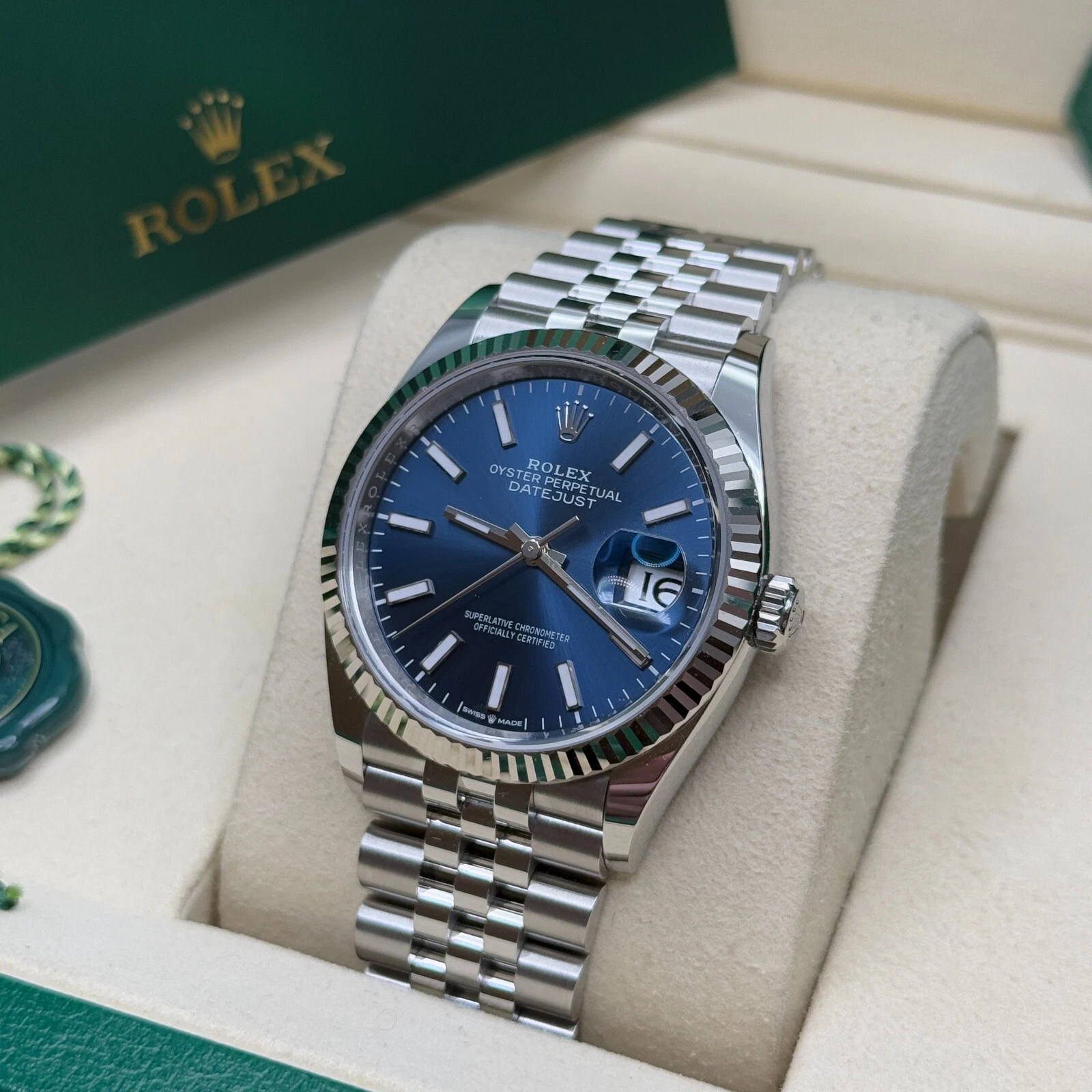 RLX Datejust 36mm 126234 Blue Index Dial 36mm Oyster Stainless Steel - LITELUX