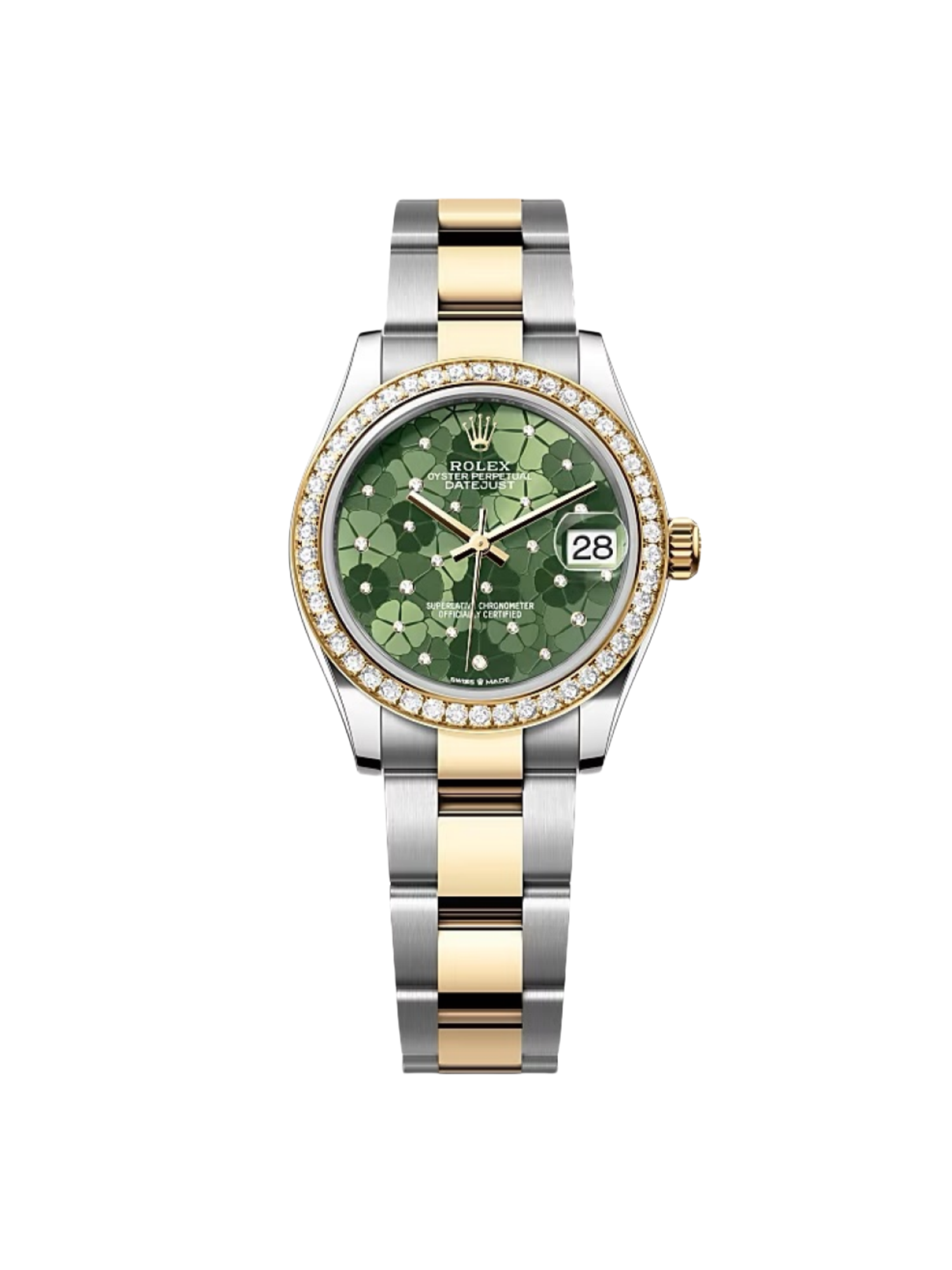 RLX Datejust m278383-0031/0032 31mm Green Floral Dial Oyster Bracelet - LITELUX