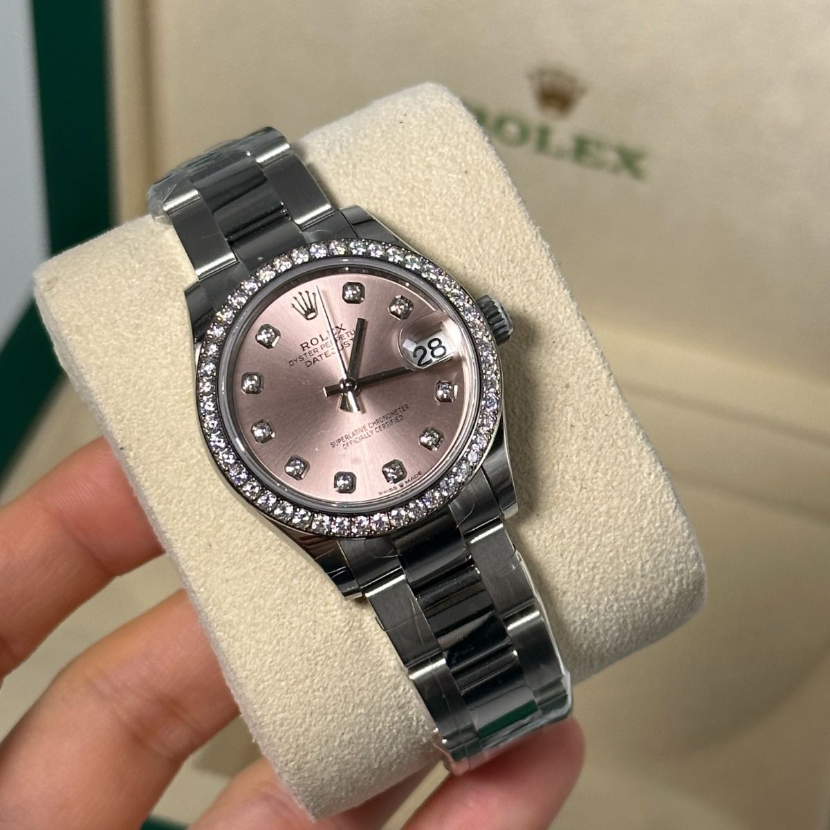 RLX Datejust m278384RBR-0035/0036 Pink 31mm Dial Oyster Watch - LITELUX