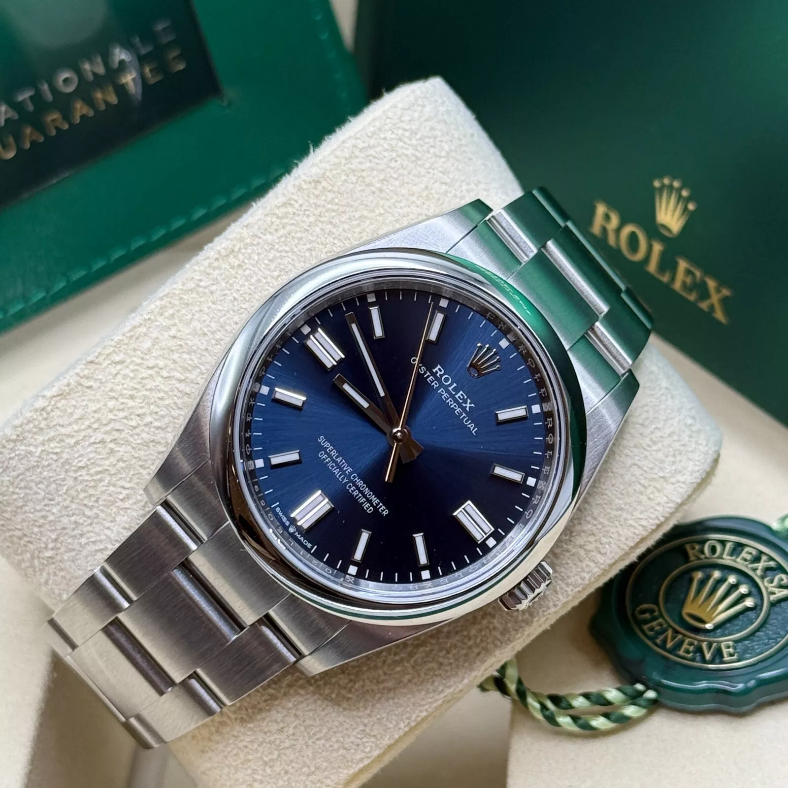 RLX Oyster Perpetual 36mm 126000-0015 Blue Dial Stainless Steel Oyster Bracelet - LITELUX