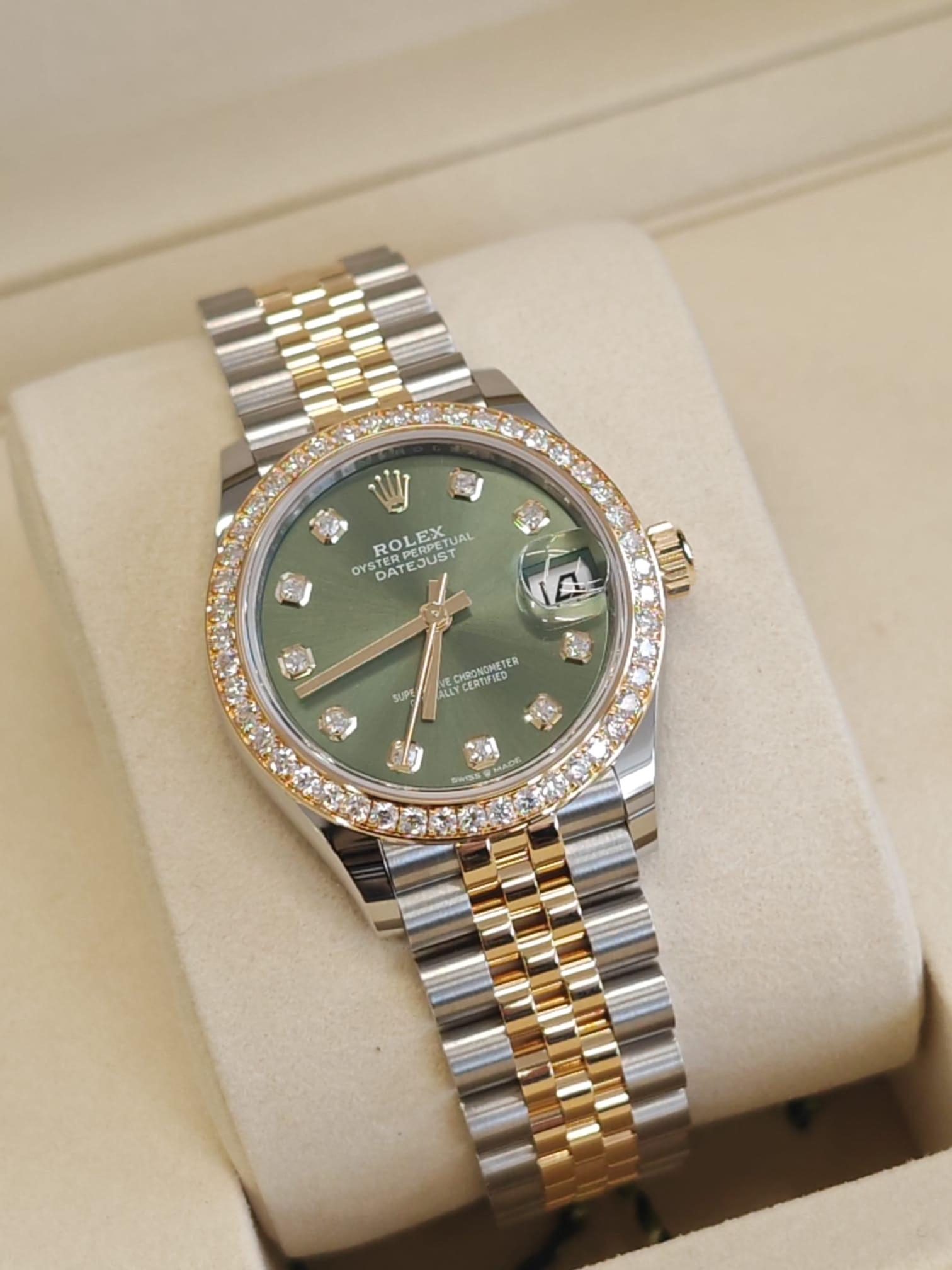 RLX Datejust m278383RBR-0029/0030 31mm Olive Green Dial Oyster Bracelet - LITELUX