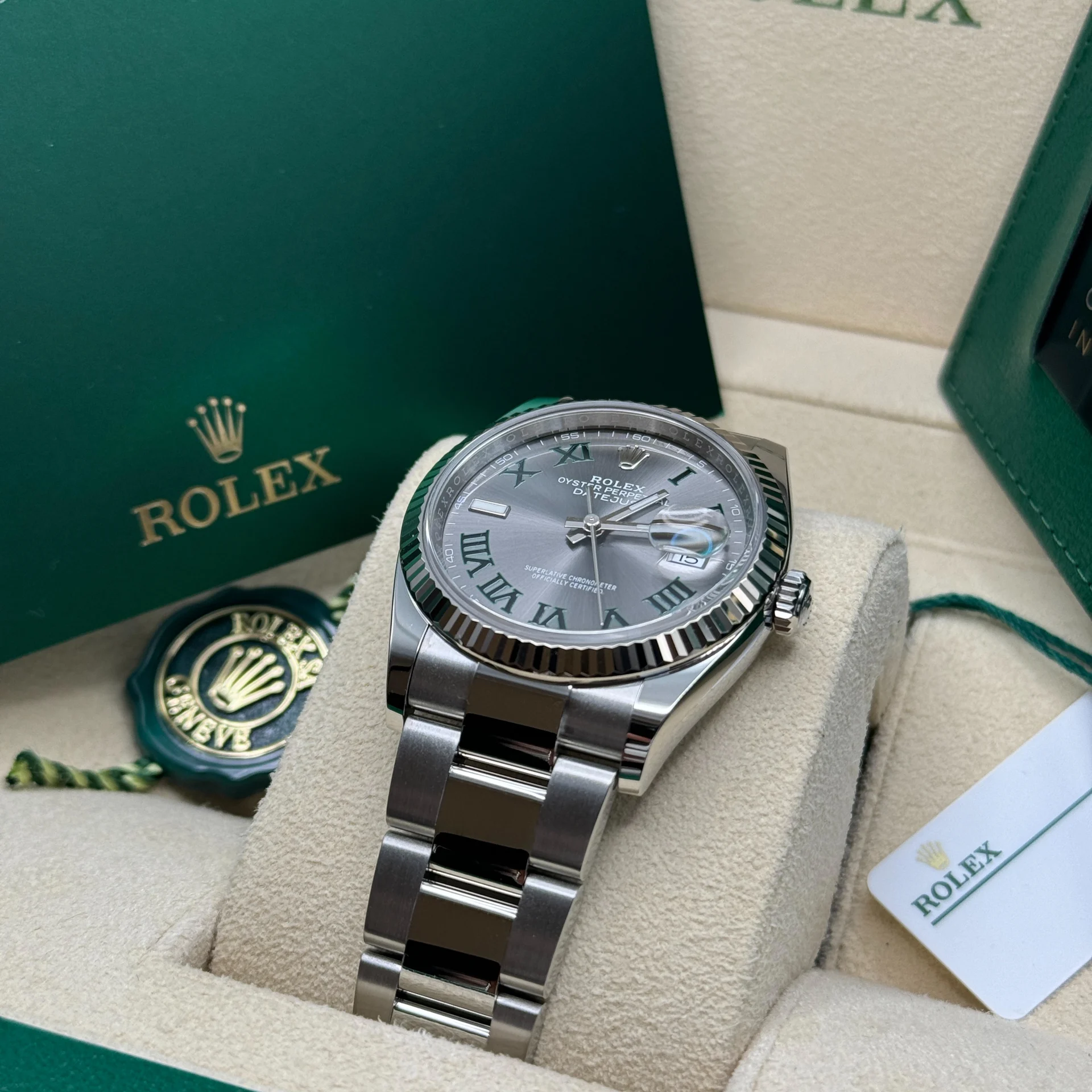 RLX Datejust 36mm 126234 Datejust Slate Roman Dial Jubilee Watch - LITELUX