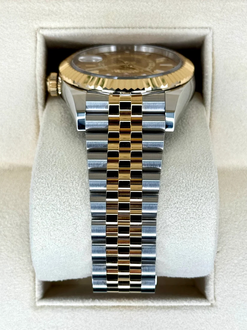 RLX Sky-Dweller 42mm 336933-0002 Two-Tone Yellow Gold Champagne Dial Oyster - LITELUX