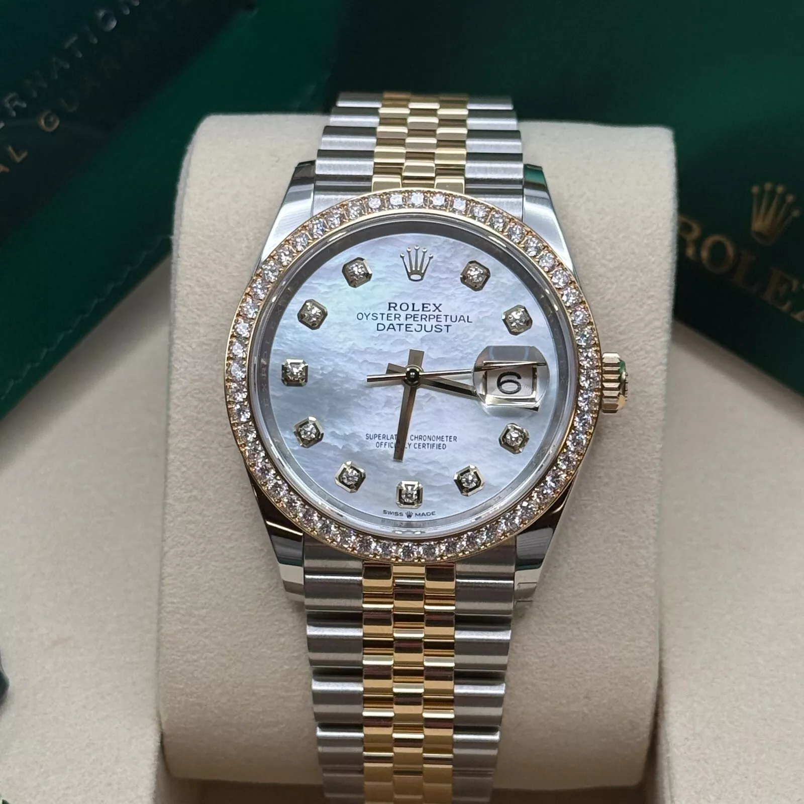 RLX Datejust 36mm 126283 White Mother-of-Pearl Dial Jubilee Bracelet Watch - LITELUX