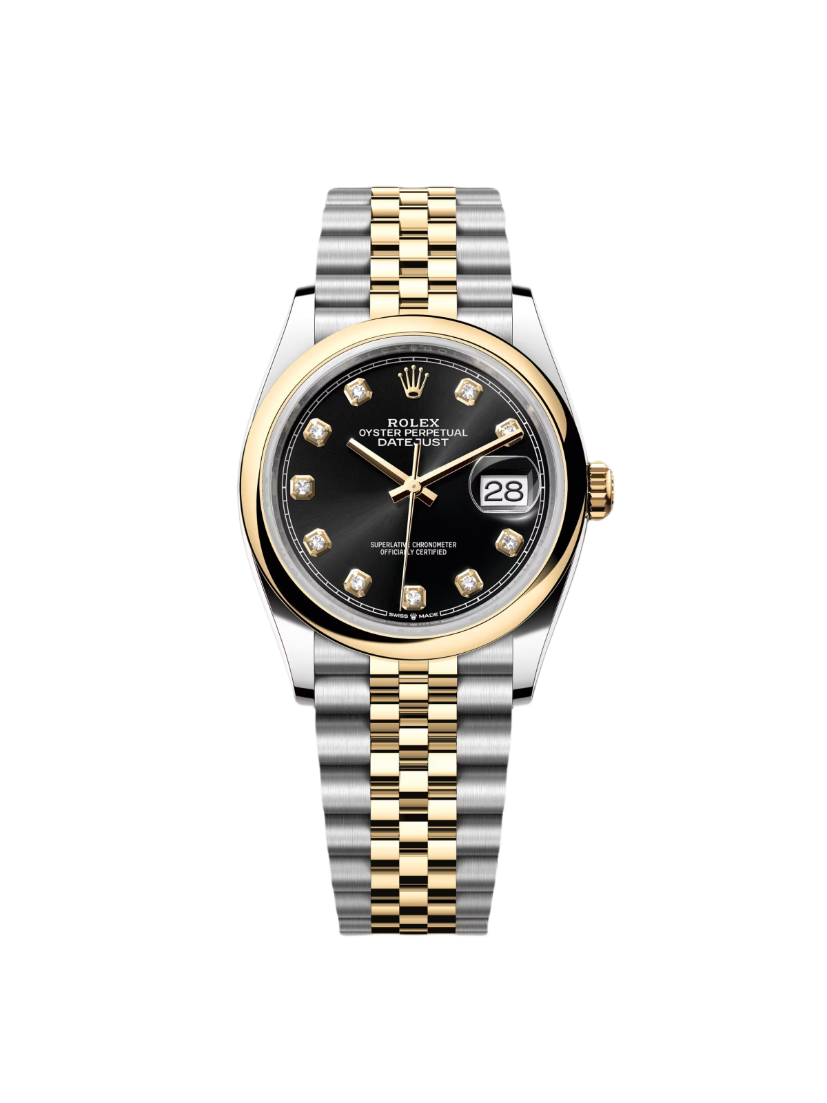 RLX Datejust 126203 Black Diamond Dial 36mm Domed Bezel - LITELUX