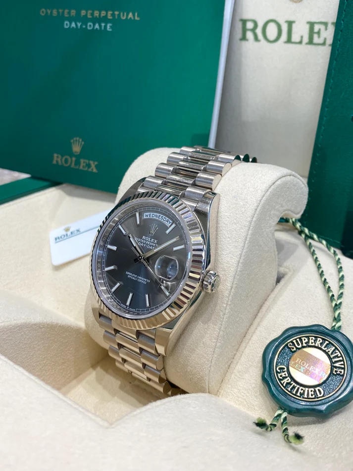 RLX Day-Date 40mm Slate Diamonds Dial 228236-0013 - LITELUX