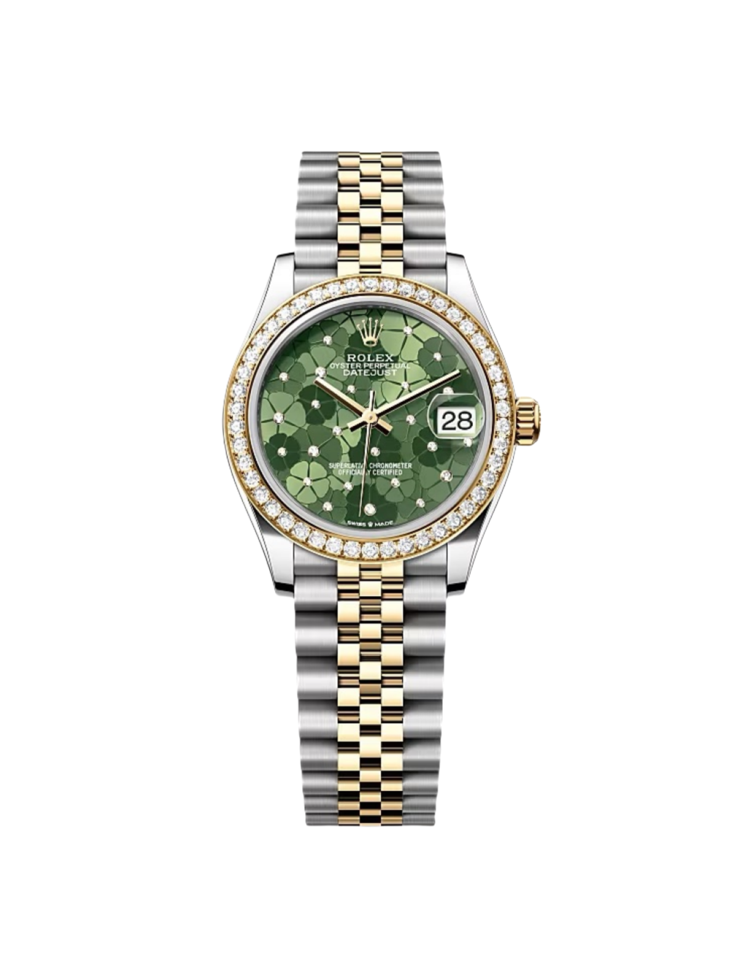 RLX Datejust m278383-0031/0032 31mm Green Floral Dial Oyster Bracelet - LITELUX