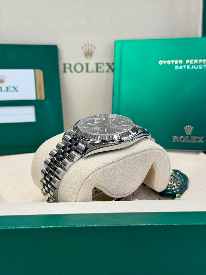 RLX Datejust 41mm 126334 Dark Rhodium Index Jubilee Stainless Steel - LITELUX