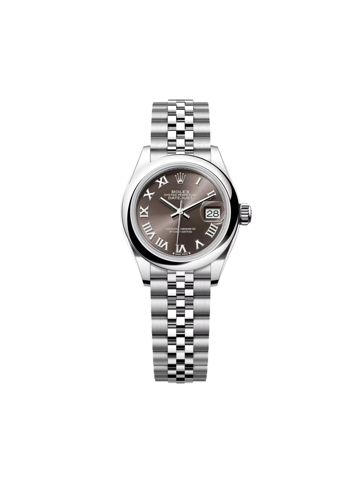 RLX Lady-Datejust 28mm m279160 Oyster Perpetual Dark Grey Dial Oyster Bracelet - LITELUX