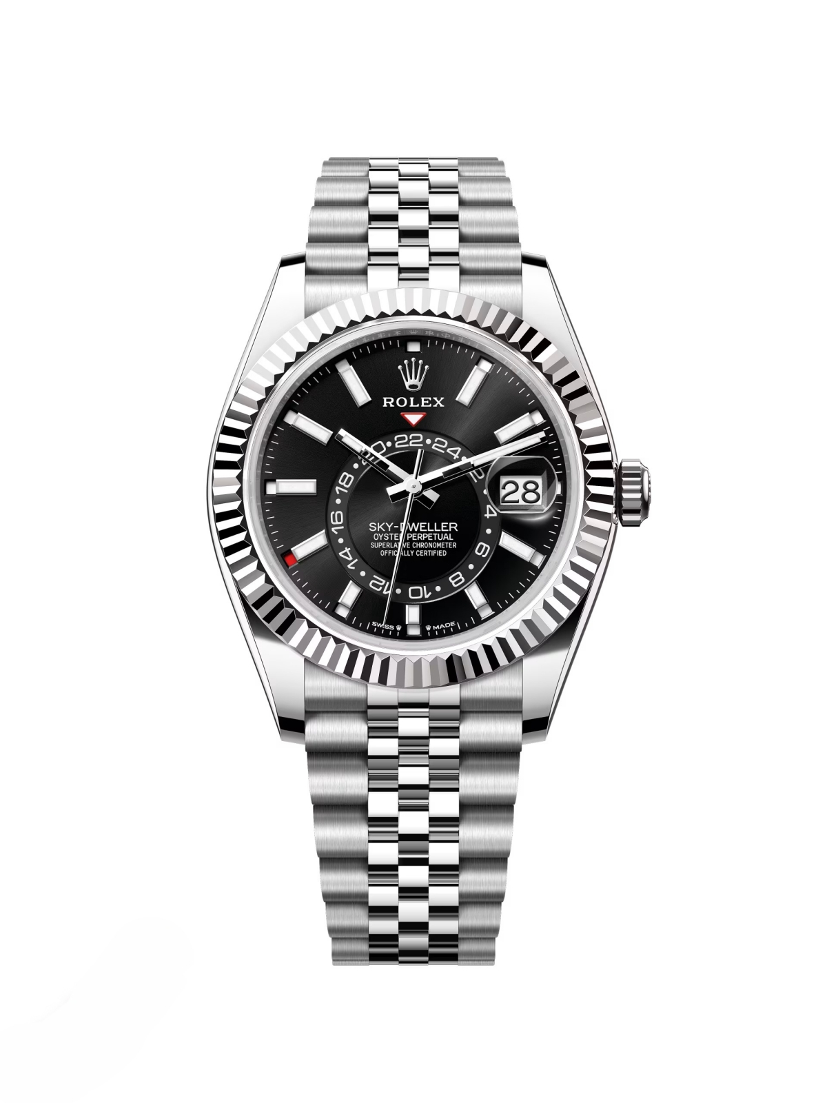 RLX Sky-Dweller 42mm 336934-0008 Stainless Steel Black Dial Oyster - LITELUX