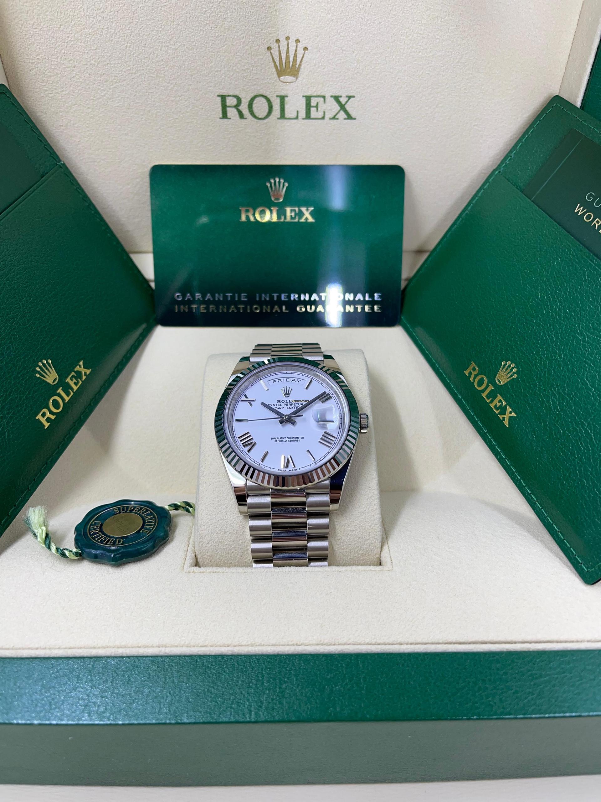 RLX Day-Date 228236-0010 White Roman Dial - LITELUX