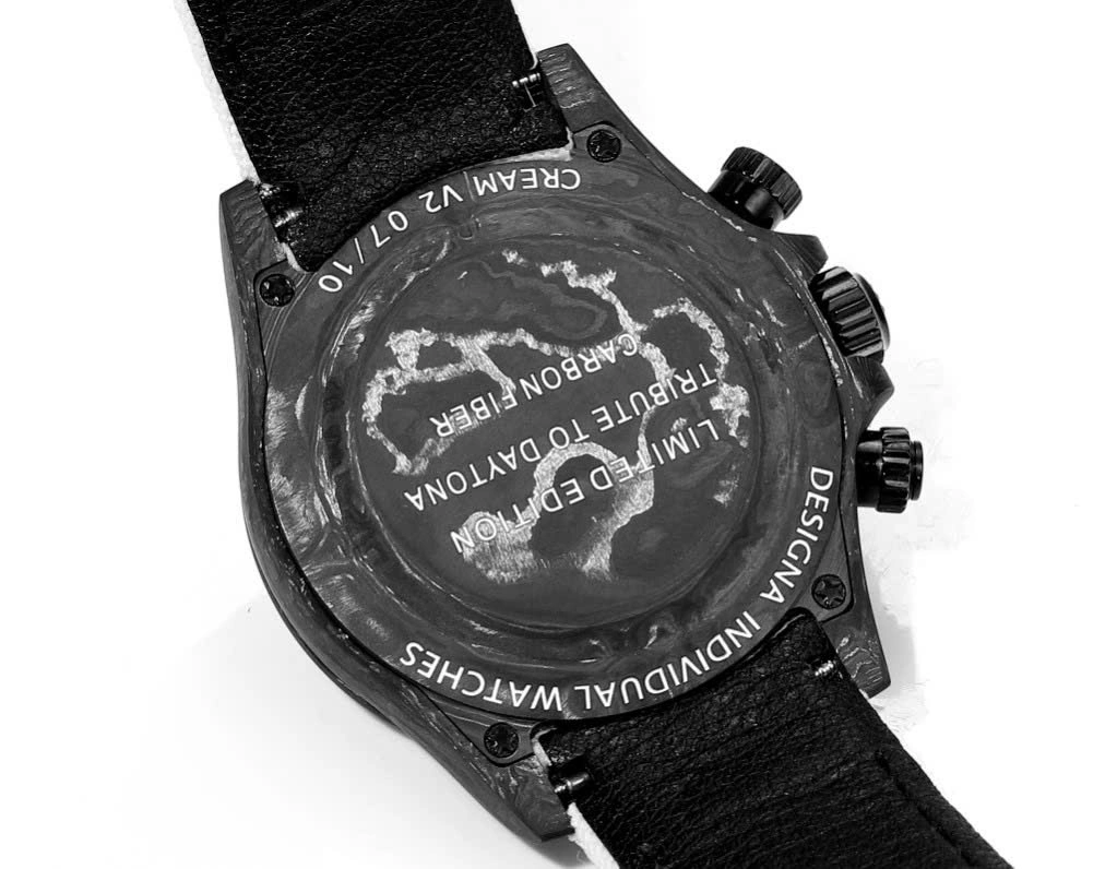 12A(Swiss movement)Rolex Cosmograph Daytona DIW Cream Carbon 40mm Replica 1:1 – Top Quality Version - LITELUX