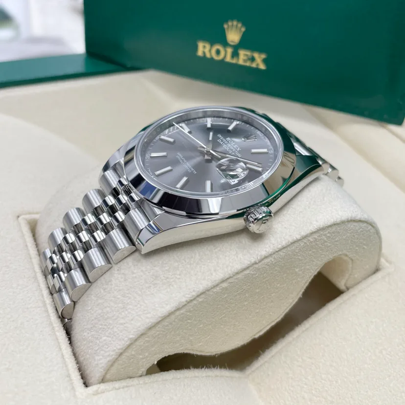 RLX Datejust 41mm 126300 Slate Index Jubilee Stainless Steel Watch - LITELUX