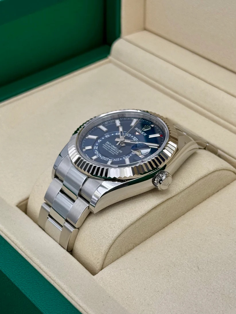 RLX Sky-Dweller 42mm 336934-0005 Stainless Steel Blue Dial Jubilee - LITELUX