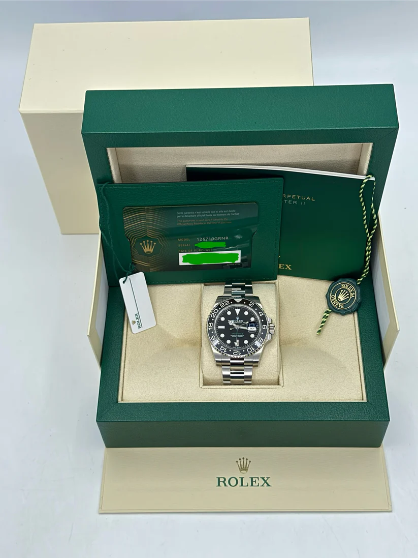 RLX GMT-Master II 40mm 126710GRNR-0004 Black Dial Oyster Watch - LITELUX