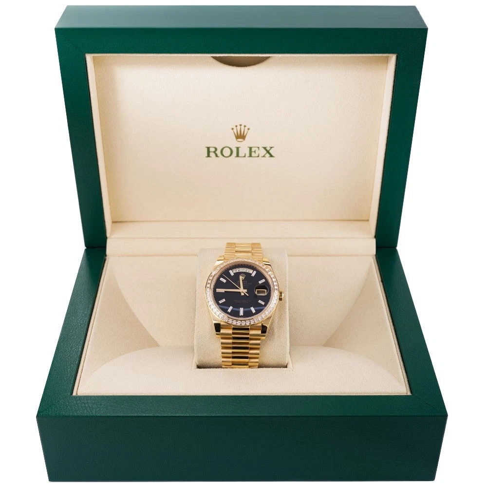 RLX Day-Date 40mm 228398TBR-0038 Onyx Dial President Watch - LITELUX
