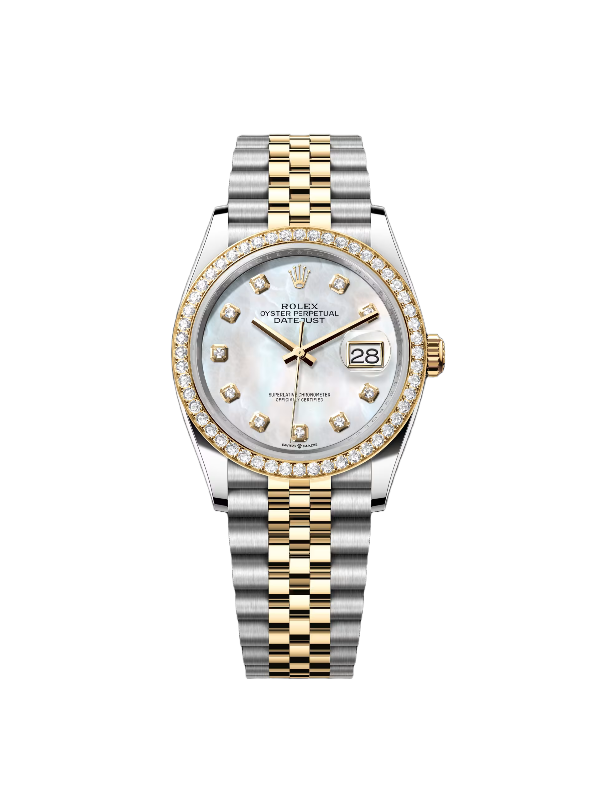 RLX Datejust 36mm 126283 White Mother-of-Pearl Dial Jubilee Bracelet Watch - LITELUX