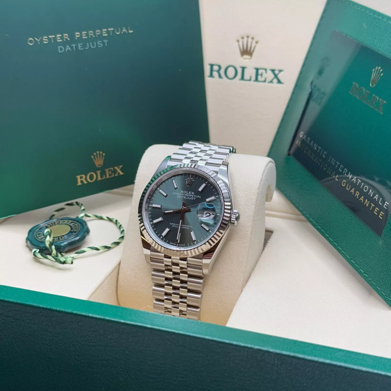 RLX Datejust 36mm 126234 Mint Green Dial Jubilee Bracelet Watch - LITELUX