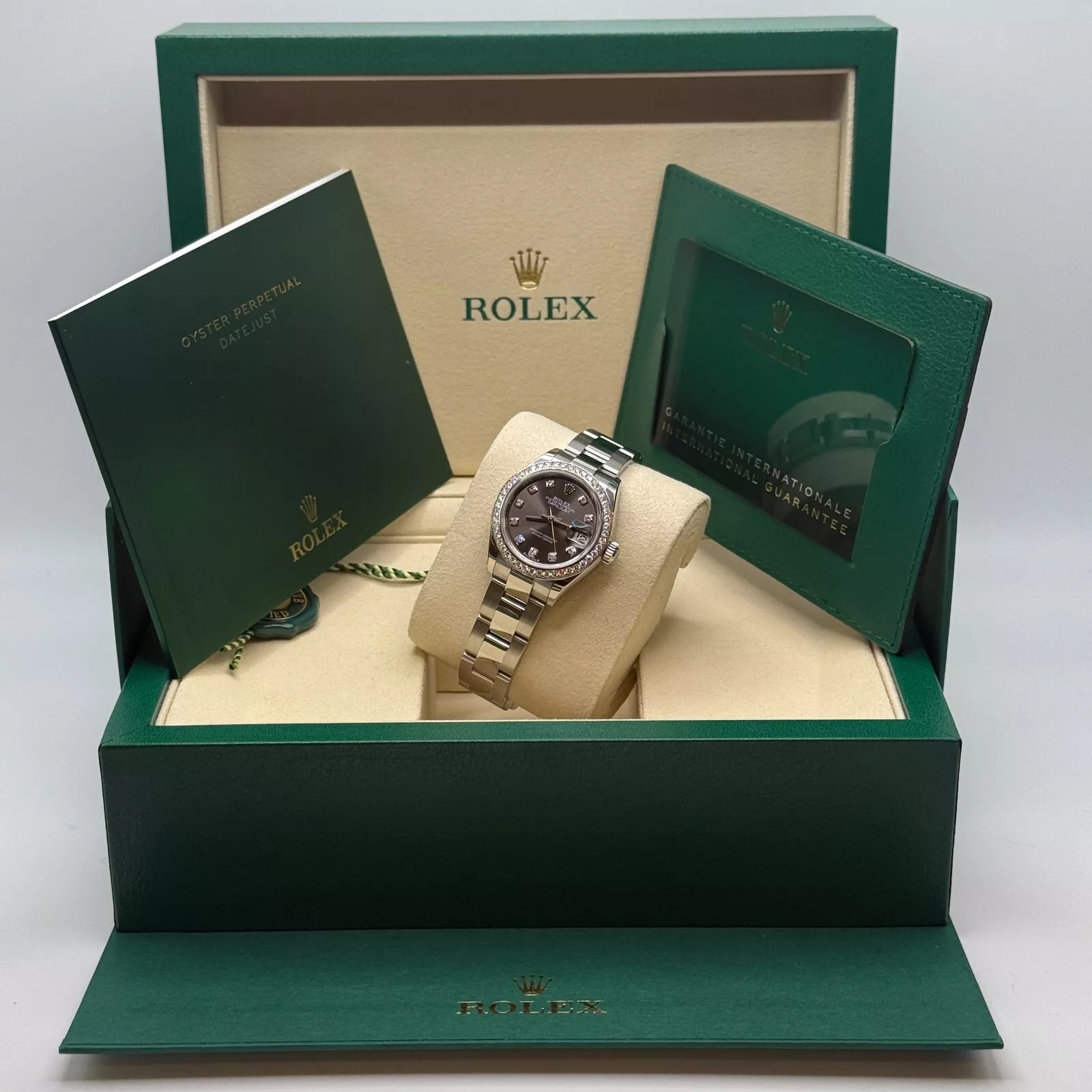 RLX Lady-Datejust 28mm 279384RBR Dark Gray set with Diamonds - LITELUX