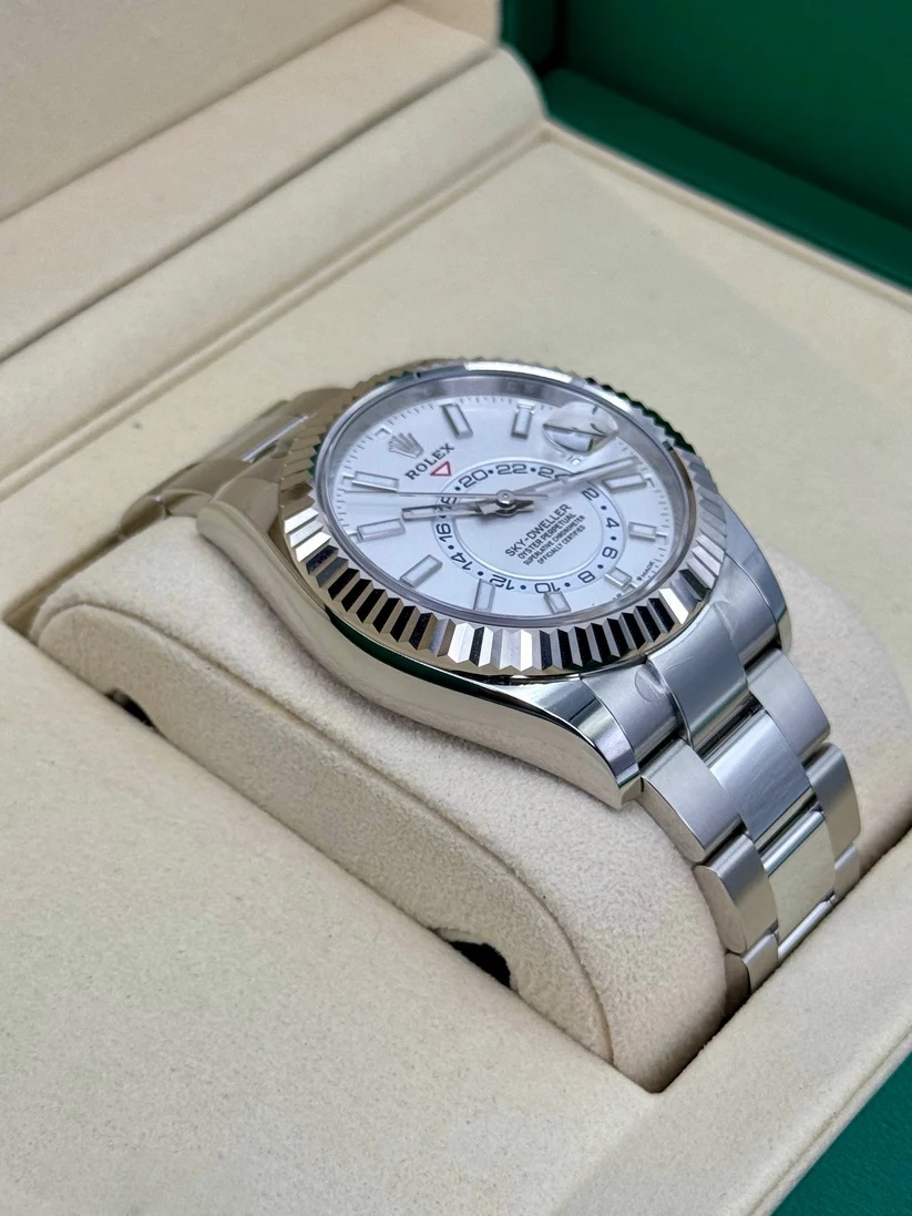 RLX Sky-Dweller 42mm 336934-0003 Stainless Steel White Dial Oyster - LITELUX