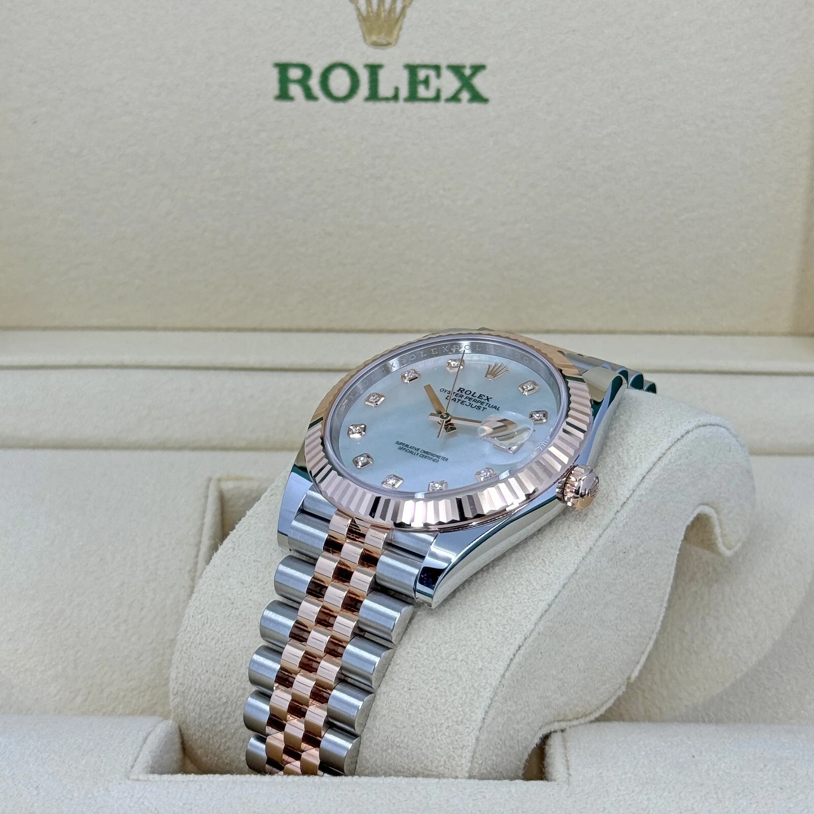 RLX Datejust 41mm 126331 MOP Diamond Jubilee Steel and Rose Gold Watch - LITELUX