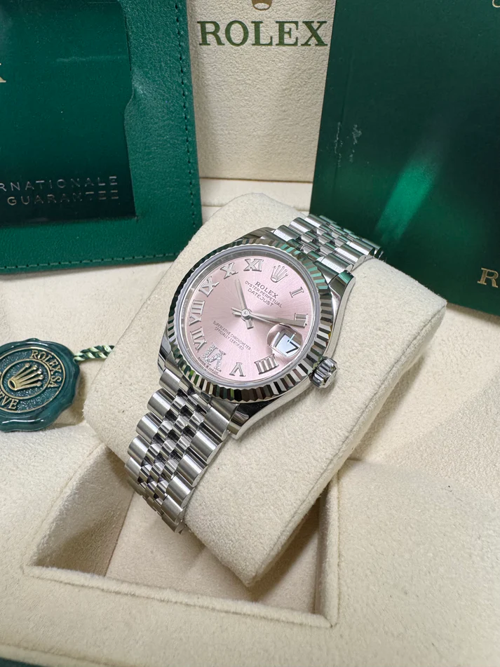 RLX Datejust m278274-0023/0024 Pink 31mm Dial Oyster Watch - LITELUX