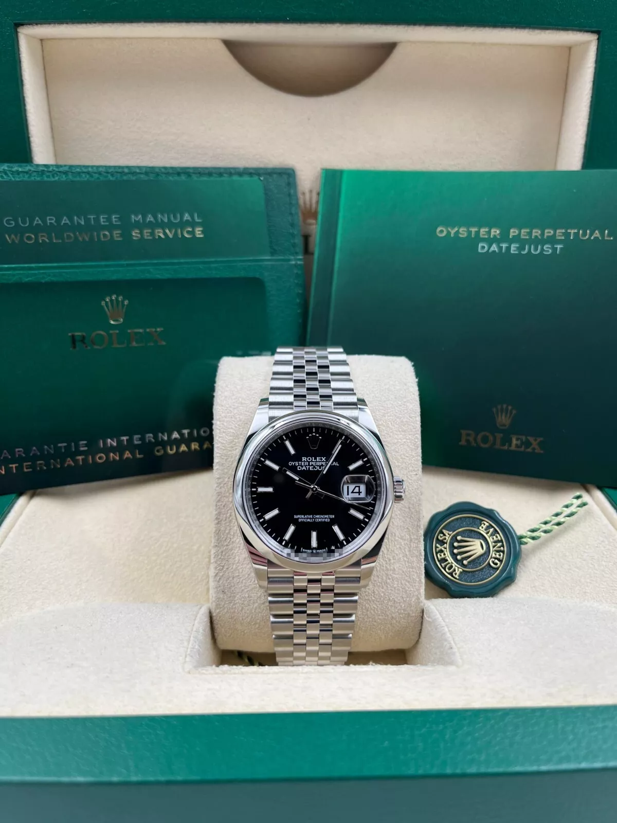 RLX Datejust 36mm 126200 Stainless Steel Black Dial Jubilee Watch - LITELUX
