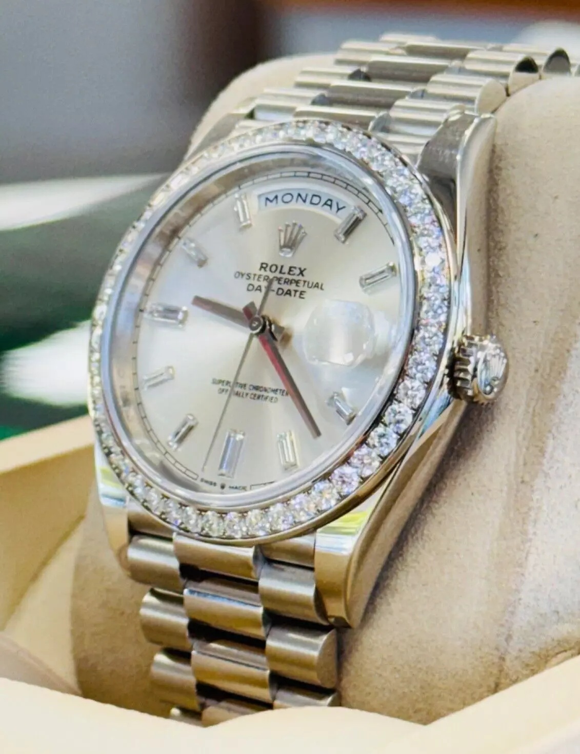 RLX Day-Date 40mm 228349RBR-0001 Silver Dial President Bracelet - LITELUX