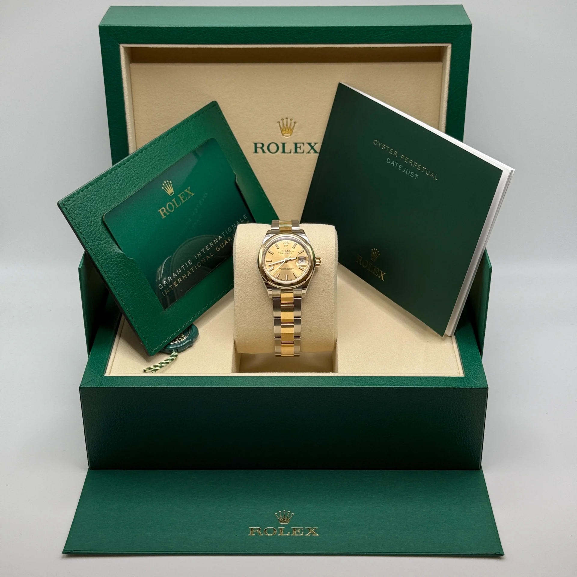 RLX Lady-Datejust 28mm 279163 Champagne Dial Oyster Bracelet - LITELUX
