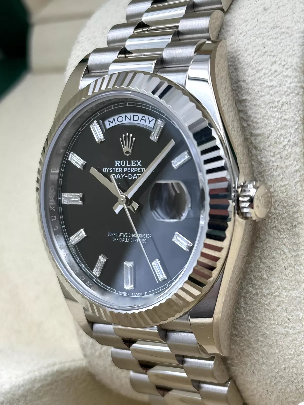 RLX Day-Date 40mm Black Diamonds Dial 228236-0004 - LITELUX