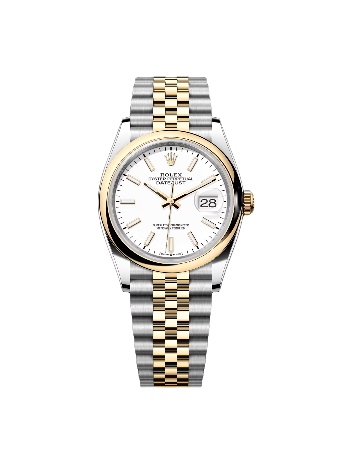 RLX Datejust 36mm 126203 White Dial Domed Bezel Jubilee Bracelet - LITELUX