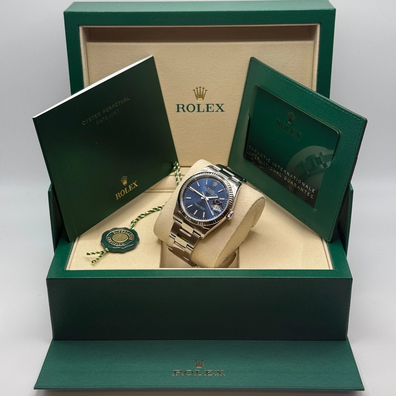 RLX Datejust 36mm 126234 Blue Index Dial 36mm Oyster Stainless Steel - LITELUX